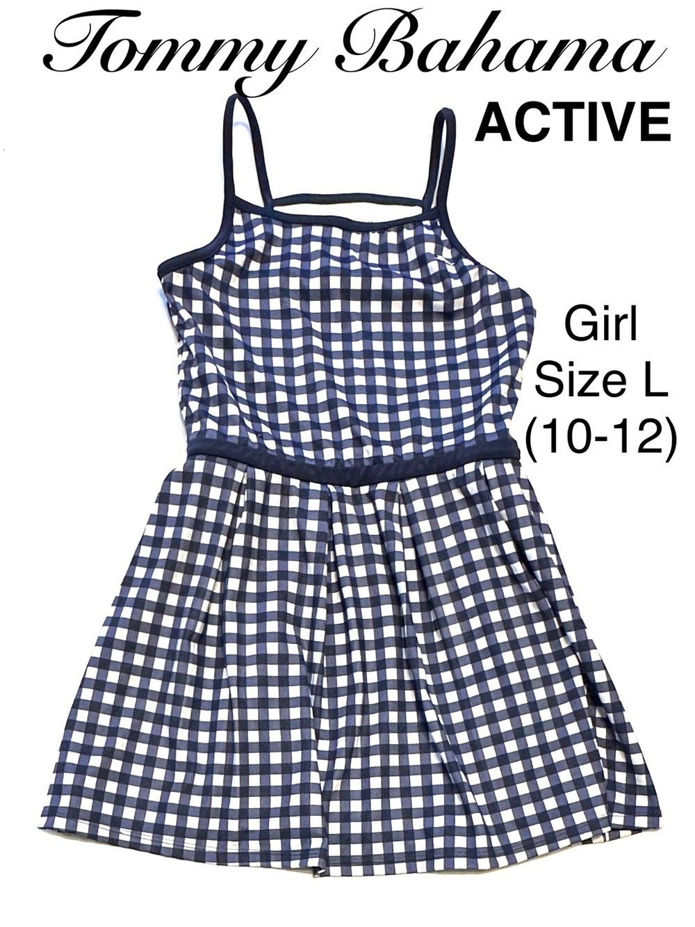 Tommy Bahama Active Sporty Dress Girl 10-12 yo Checked Plaid